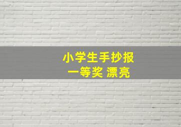 小学生手抄报 一等奖 漂亮